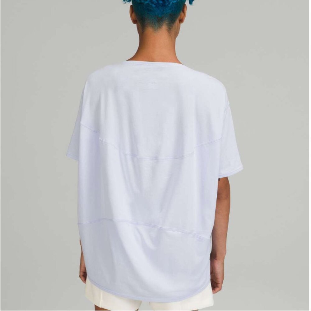 Lululemon Back in Action Short Sleeve Shirt Pastel Blue - Picture 2 of 7